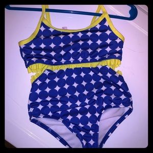 One piece Girl swimsuit blue